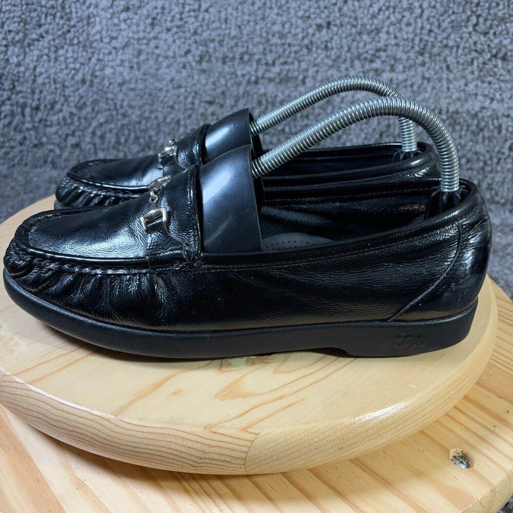 SAS Shoes Metro Loafer Womens Size 9.5 Patent Leather Black Comfort Made in USA